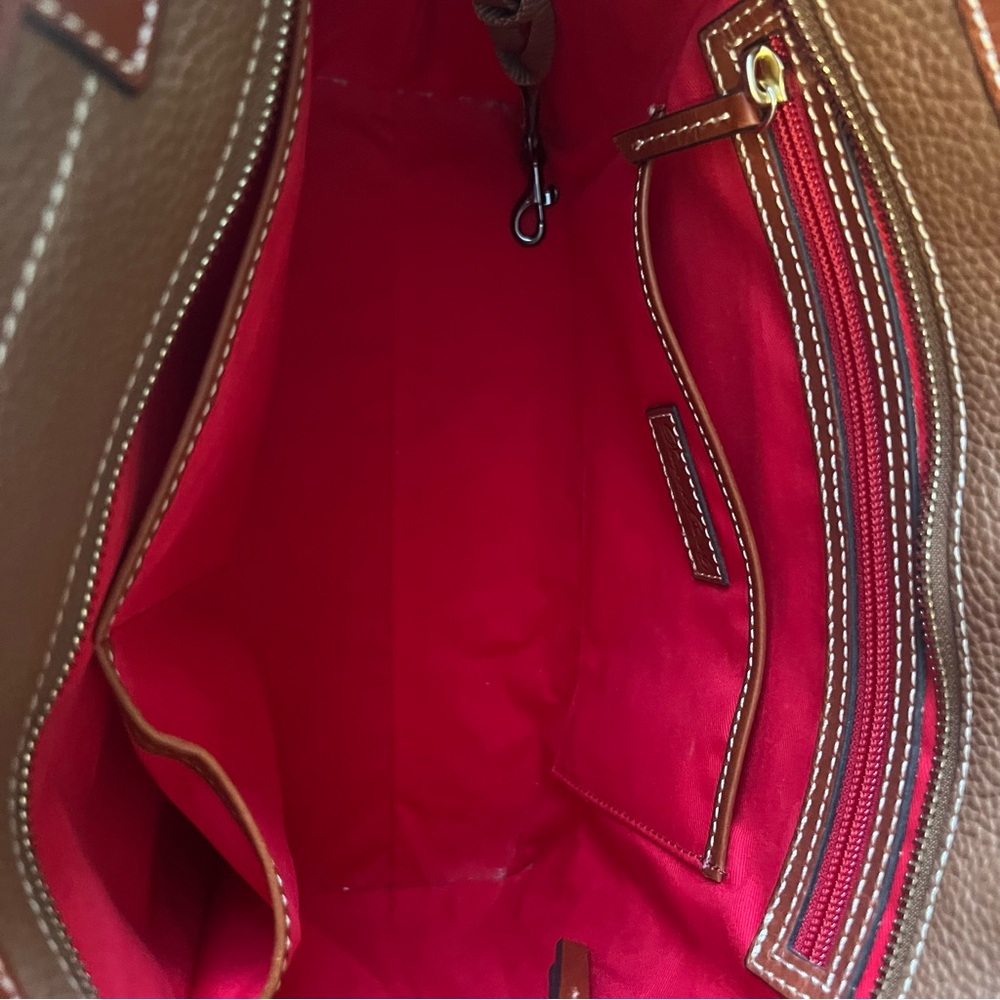 Dooney & Bourke Caramel Small Leisure Leather Tote and Wallet Set EUC - Picture 9 of 12